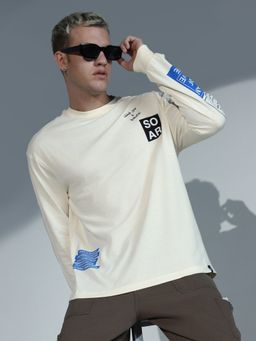 Hubberholme - Typography Printed Relaxed Fit Pure Cotton T-shirt