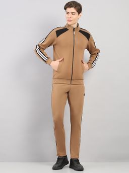 Rock.it - Men's Smart Fit High Neck Khaki Jacket and Trackpant