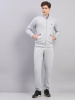 Monte Carlo - Men'S Regular Fit Grey Stand Collar Full Sleeve Jacket and Trackpant