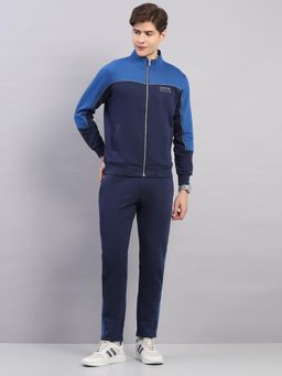 Monte Carlo - Men'S Regular Fit Navy Blue Stand Collar Full Sleeve Jacket and Trackpant