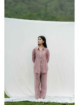 Five Thirty Somewhere - Red Full Sleeves Top and Shirt with Pant