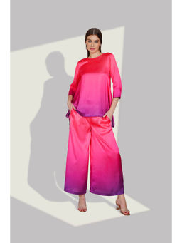 Dora Dori - Ombre Printed Asymmetrical Co-Ord (Set of 2)