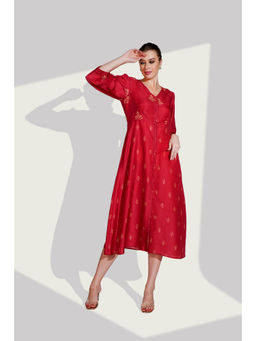 Dora Dori - Digital Print Jamdani Dress with Pockets