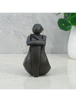 HomeTown - Noire Polyresin Woman Modesty Pose 15 Cm Black