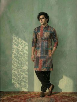 KISAH - Multicolour Cotton Blend Printed Kurta and Salwar