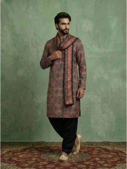 KISAH - Multicolour Cotton Blend Printed Kurta and Salwar with Dupatta
