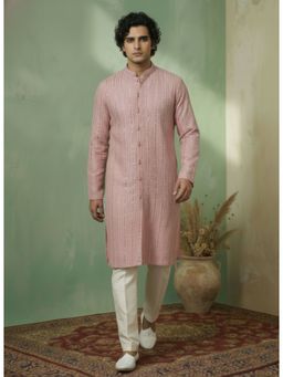KISAH - Pink Georgette Embroidered Kurta and Trouser