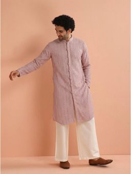 KISAH - Pink Georgette Embroidered Kurta and Pant