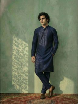 KISAH - Blue Cotton Embellished Kurta and Trouser