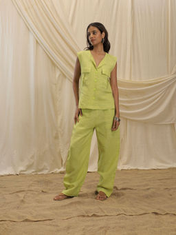 Akashi - Green Straight Pant
