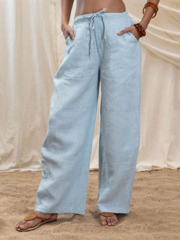 Akashi - Blue Pleated Baggy Pant