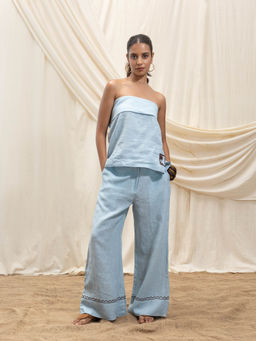 Akashi - Blue Bell Bottom Pants