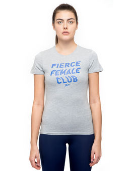 Reebok - Te Graphic Tee Fierce Grey Training T-shirt