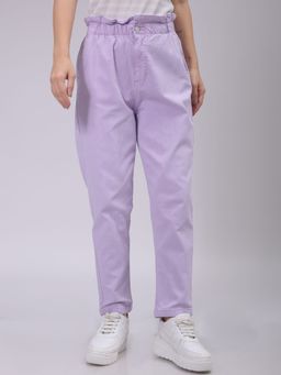 Freehand - Women Mom Fit Solid Mid Rise Purple Jeans