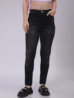 Freehand - Women Slim Fit Solid Mid Rise Black Jeans