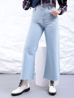 Freehand - Women Bootcut Solid High Rise Blue Jeans