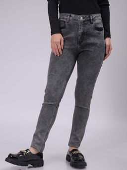 Freehand - Women Slim Fit Solid High Rise Grey Jeans
