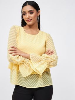 Kibo - Yellow Polyester Top
