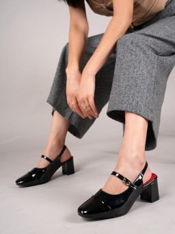 MOZAFIA - Women Mules Heels - Black