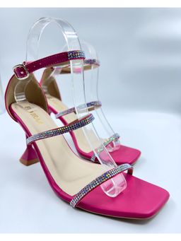 ELVIRAA - 3 Strap Sandal Heels - Pink