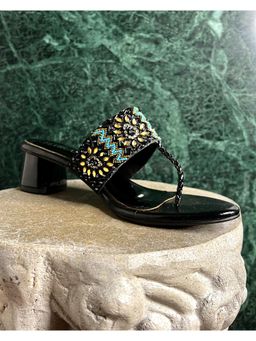 ELVIRAA - Z Embroidered Heel - Black