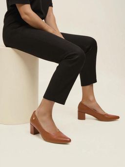 KNEETOES - Knee toes Women's Subtle Brown Workwear Pump Heels