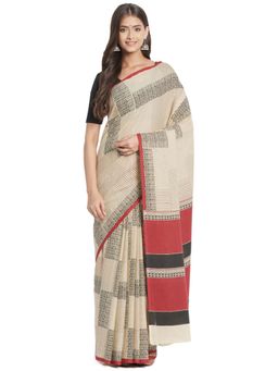 Fabindia - Cotton Hand Block Print Sari without Blouse