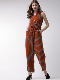 Twenty Dresses by Nykaa Fashion - Brown Colored At The Edges Jumpsuit