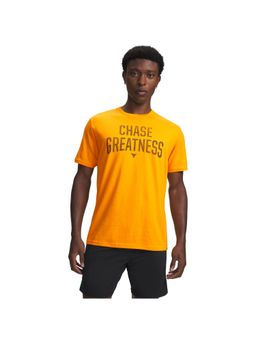 Under Armour - Men's Project Rock Greatness Half Sleeve T-shirt-Yellow
