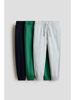 H&M - Boys Green 3-Pack Joggers