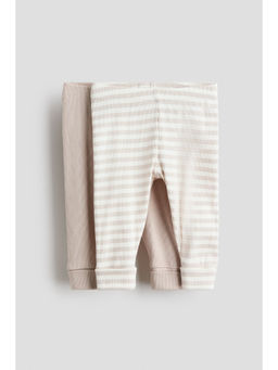 H&M - Kids Beige 2-Pack Adjustable-Fit Joggers
