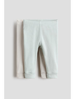 H&M - Kids Beige 2-Pack Adjustable-Fit Joggers