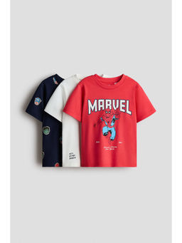 H&M - Boys Multi-Color 3-Pack Printed T-Shirts