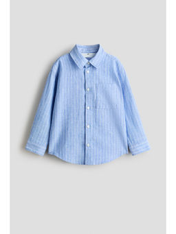 H&M - Boys Blue Linen-Blend Shirt