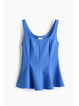 H&M - Women Blue Peplum Vest Top