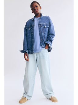 H&M - Boys Blue Barrel-Leg Jeans