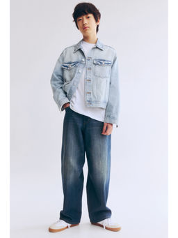 H&M - Boys Blue Barrel-Leg Jeans