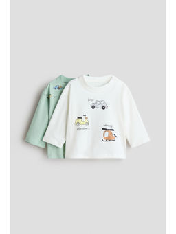 H&M - Boys Multi-Color 2-Pack Printed T-Shirts