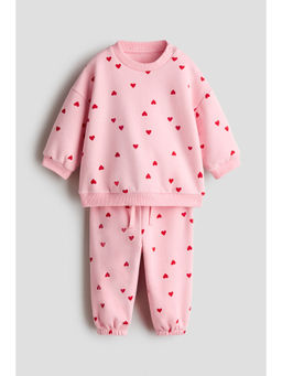 H&M - Girls Pink 2-Piece Printed Co-Ord Set