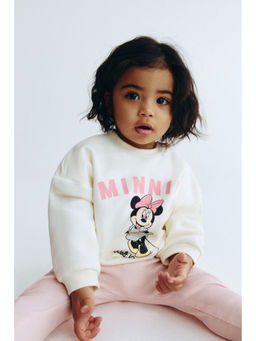 H&M - Girls White 2-Piece Sweatshirt And Leggings Set