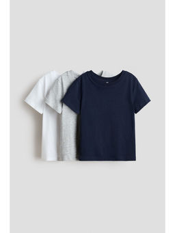 H&M - Boys Multi-Color 3-Pack Cotton T-Shirts