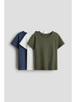 H&M - Boys Multi-Color 3-Pack Cotton T-Shirts