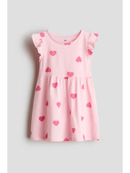 H&M - Girls Pink Cotton Jersey Dress
