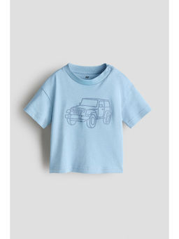 H&M - Boys Blue Print-Motif T-Shirt