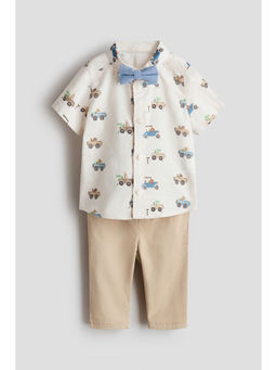 H&M - Boys Beige 3-Piece Dressy Set