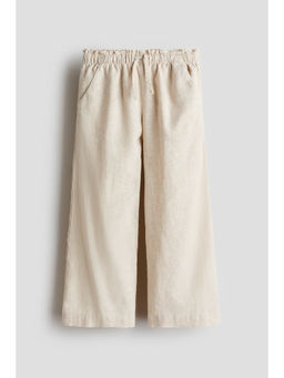 H&M - Girls Beige Linen-Blend Trouser