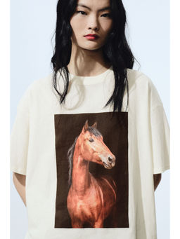 H&M - Women White Oversized Cotton T-Shirt