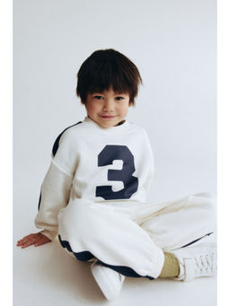 H&M - Boys White 2-Piece Printed Co-Ord Set