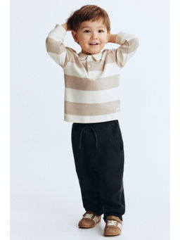 H&M - Boys Beige Cotton Rugby Polo T-Shirt