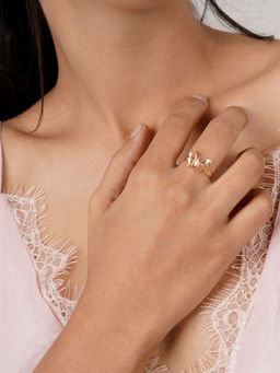 Joker and Witch - Joker & Witch Mabel Butterfly Light Pink Stone Ring